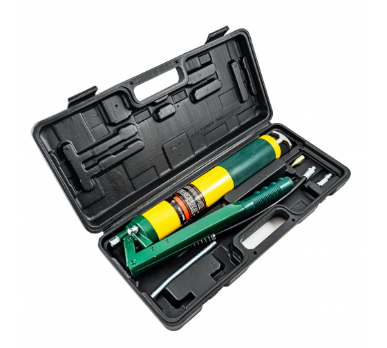             ТА-8137 Шприц воздушно-плунжерный для смазки, двухштоковый 500мл в кейсе