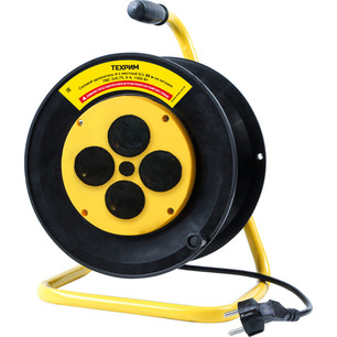 Силовой удлинитель 4-х местный б/з 30 м на катушке ПВС 2х0,75, 6 А, 1300 Вт, 51510-4*30_2*0,75