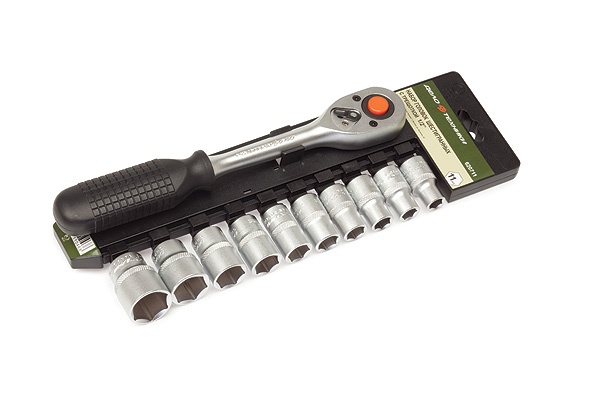 620711 набор головок шестигр. с трешеткой 11пр.