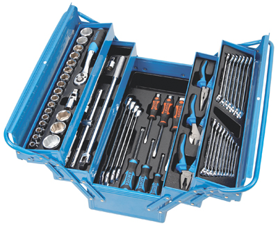 Набор инструмента в металлическом ящике 57 пр.