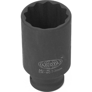 Головка торцевая ударная LICOTA глубокая 1/2" 12 гр. 34 мм, A4234WL