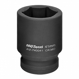 Головка ударная 1" шестигранная 41мм "AV Steel", AV-740041