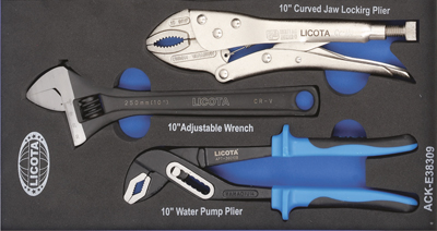 Набор ручные тиски, переставные клещи, разводной ключ EVA