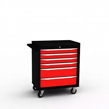 Тележка инструментальная 6 полочная GARWIN ECO красная, TEL-GE-6-R