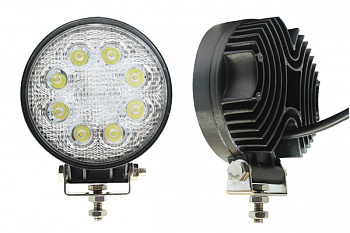 Фара светодиодная п/т и рабочего света, 10-30V, 24W (d=110мм, 8 LED), AT15733