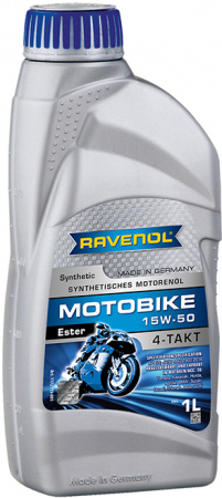Моторное масло RAVENOL Motobike 4-T Ester SAE 15W-50 (1л) new, 1172113-001-01-999