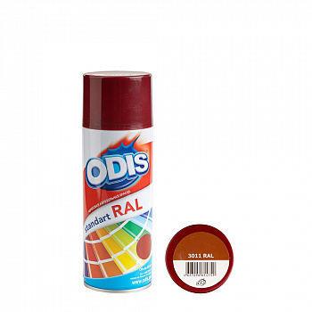 Краска - спрей ODIS standart RAL коричнево-красный, 3011ral