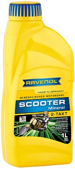 Моторное масло для 2-Такт скутеров RAVENOL Scooter 2-Takt Mineral (1л) new, 1153150-001-01-999