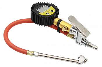 Манометр для накачки шин с штуцером (16  BAR, цифровой дисплей), AT34311