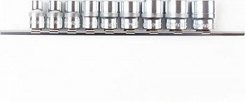 Набор торцевых головок 1/2" 12гр. 10-24 мм 10 предметов на линейке, TBS-22005
