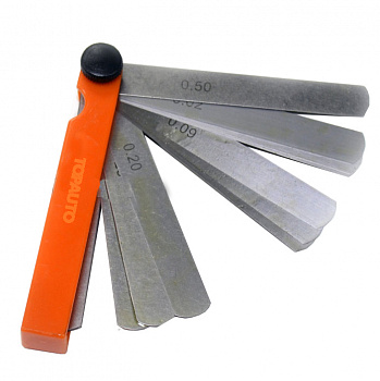 Щупы для измерения зазоров TOP AUTO набор №13/100мм/13листов (0,05-1,0мм), пластик, блист, ИЩ13100- П