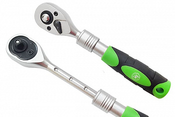 Ключ-трещотка телескопический 1/4", L=150-200мм (72 зуба), AT54516