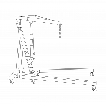 Кран гаражный гидравлический складной, 2т "AV Steel" (состоит из 2х частей), AV-951002