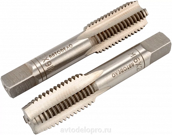 метчик ручной М12*1,50мм АвтоDело (набор 2шт.пластм/ф), 40798