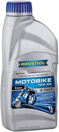 Моторное масло RAVENOL Motobike 4-T Ester SAE 10W-40 (1л) new, 1172112-001-01-999