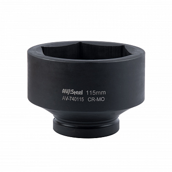 Головка ударная 1" шестигранная 115мм "AV Steel", AV-740115