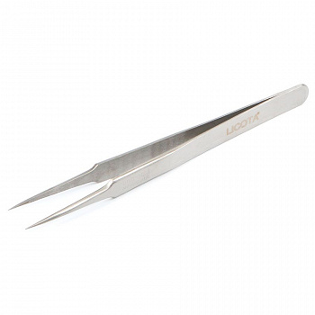 Пинцет прямой, c тонким жалом 115 мм, AET-7123