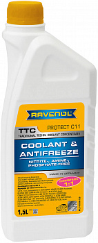 Антифриз концентрат жёлтый RAVENOL TTC Traditional Technology Coolant Concent ( 1,5л), 1410100-150-01-999 Антифриз концентрат жёлтый RAVENOL TTC Traditional Technology Coolant Concent ( 1,5л), 1410100-150-01-999