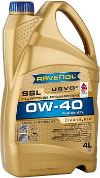 Моторное масло RAVENOL Super Synthetik Oel SSL SAE 0W-40 ( 4л) new, 1111108-004-01-999