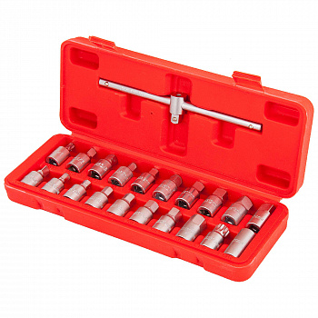 Набор головок для масляных пробок 21 предмет "AV Steel", AV-920028 Набор головок для масляных пробок 21 предмет "AV Steel", AV-920028