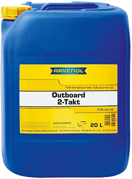 Моторное масло для 2Т лод.моторов RAVENOL Outboard 2T Mineral (20л) new, 1153200-020-01-999