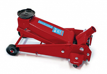 Домкрат гидравл.  подкатной 3т проф.( быстр. подъем на выс. 495 мм) "AUTOVIRAZH" (красный), AV-075203