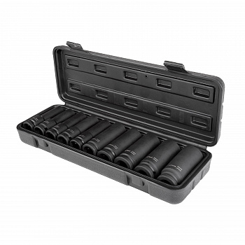 Набор головок ударных удлиненных 1/2" 10-24мм 10 предметов "AV Steel", AV-721410