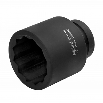 Головка ударная 1" двенадцатигранная  55мм "AV Steel", AV-741055