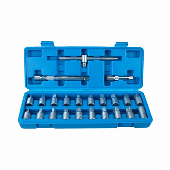 Набор головок для отворачивания масляных пробок 23 предмета, A15527 Набор головок для отворачивания масляных пробок 23 предмета, A15527