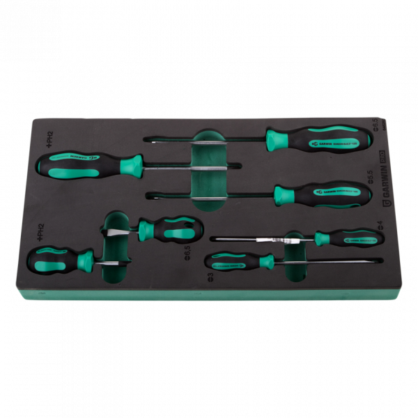 GARWIN PRO 646250 Набор отверток стандартных 7 пр. в ложементе EVA