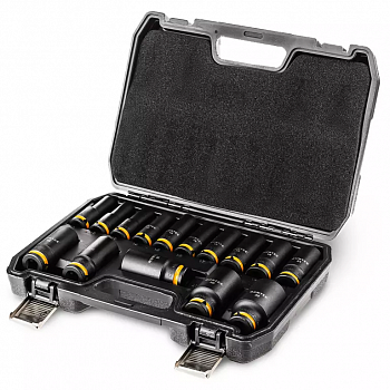 Набор ударных головок глубоких RUNTEC 1/2", 10-32 мм, CrMo, 15 предметов, RT-IS1B15L