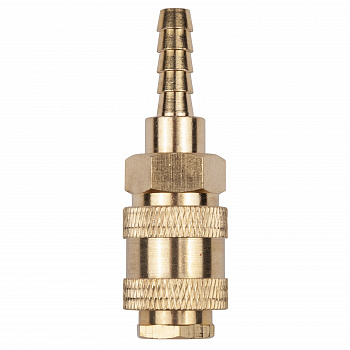 Разъем EURO мама 1/4" - елочка 8мм, латунь, в блистере "AV Steel", AV-700326B