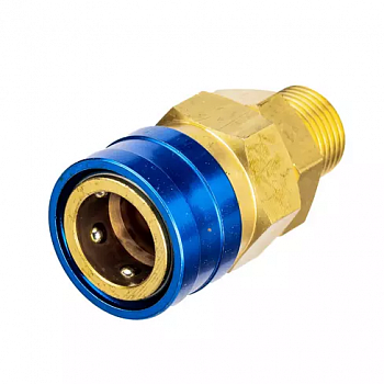 Пневморазъём металлический высокой пропускной способности "мама" - наружная резьба 1/2", л, 808215-12