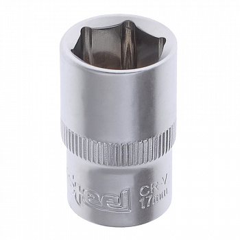 Головка 1/2" шестигранная 17мм "AV Steel", AV-520017