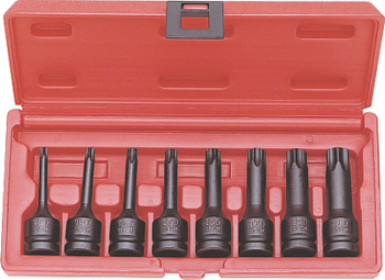Набор торксов ударных 1/2" Т25-Т70 8пр., ASA-40007