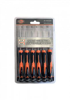 Набор отверток TORX для точных работ 6 предметов "AV Steel", AV-493206