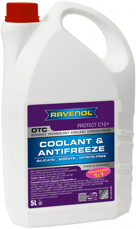 Антифриз концентрат лила RAVENOL OTC Organic Technology Concentrate ( 5л), 1410110-005-01-999