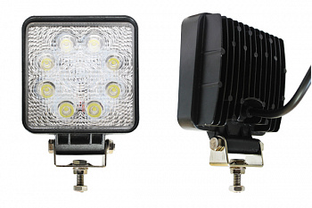 Фара светодиодная п/т и рабочего света, 10-30V, 24W (110х110мм, 8 LED), AT15734