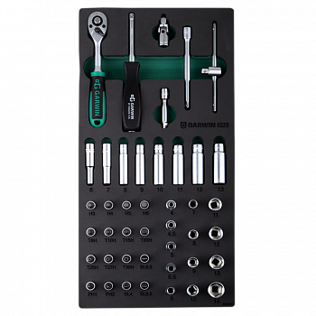Набор торцевых головок 1/4" 43 предмета в ложементе EVA, 645010