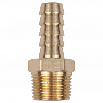 Разъем 3/8" внешняя резьба - "елочка" 10мм, латунь, в блистере "AV Steel", AV-700317B