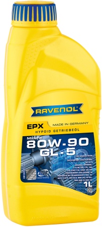 Трансмиссионное масло RAVENOL Getriebeoel EPX SAE 80W-90 GL-5 ( 1л) new, 1223205-001-01-999