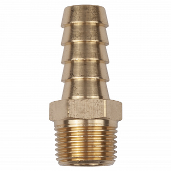 Разъем 3/8" внешняя резьба - "елочка" 12мм, латунь, в блистере "AV Steel", AV-700316B
