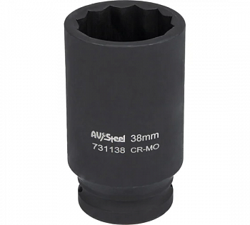 Головка ударная 3/4" двенадцатигранная удлиненная 38мм "AV Steel", AV-731138