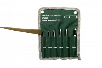 Набор просечек (D3,4,5,6,7,8 мм) 6 предм., 376860 Набор просечек (D3,4,5,6,7,8 мм) 6 предм., 376860