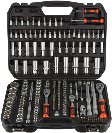 набор инструмента 186пр. 1/2"DR 3/8"DR 1/4"DR 6PT (АвтоDело PRO), 39886