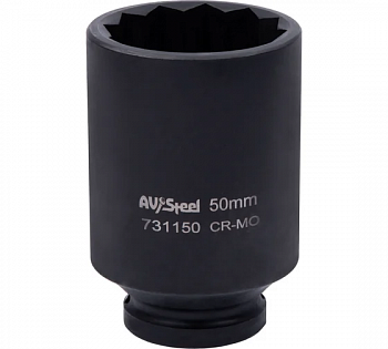 Головка ударная 3/4" двенадцатигранная удлиненная 50мм "AV Steel", AV-731150