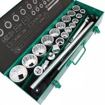 Набор торцевых головок дюймовых 3/4" 12 гр., 3/4"- 2", 23 пр., 643560-12