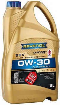 Моторное масло RAVENOL SSV Fuel Economy SAE 0W-30 (8л), 1111145-BF8-01-999