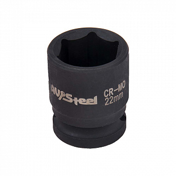 Головка ударная 1/2" шестигранная 22мм "AV Steel", AV-720022
