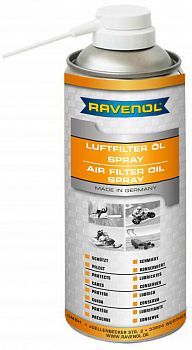 Пропит.масло-спрей для поролон.фильтров RAVENOL Air Filter Oil-Spray (0,4л), 1360301-400-05-000 Пропит.масло-спрей для поролон.фильтров RAVENOL Air Filter Oil-Spray (0,4л), 1360301-400-05-000